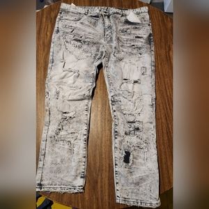smoke rise distressed jeans mens size 42